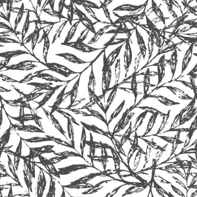 Behang Tropisch naadloos bloemenpatroon