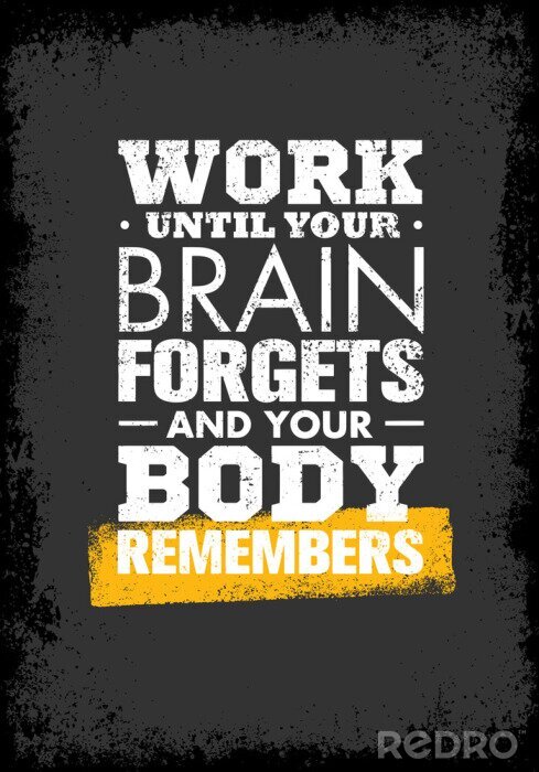 Sticker Typografische slogan om te oefenen