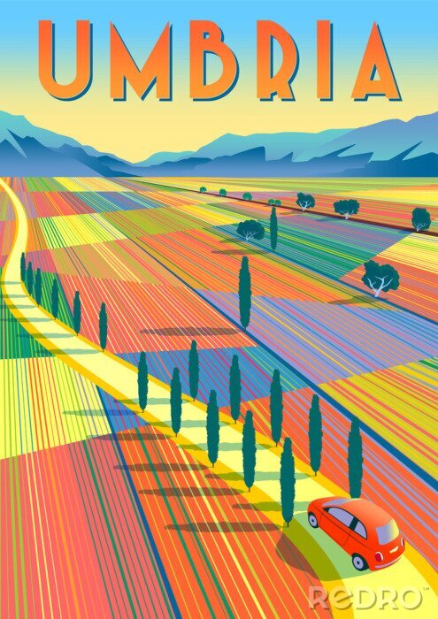 Sticker Umbrië zus van Toscane