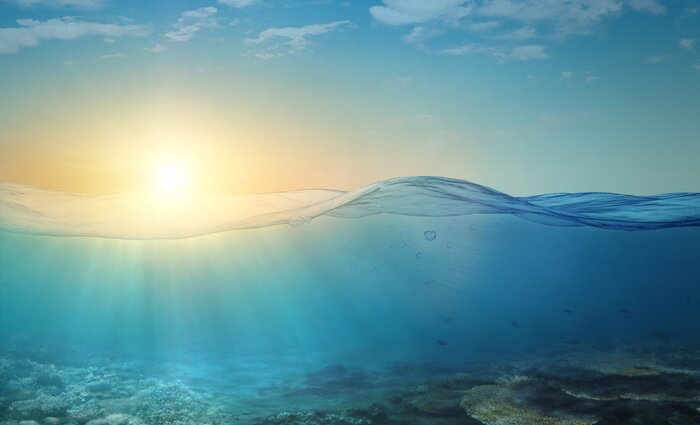 Sticker Underwater background