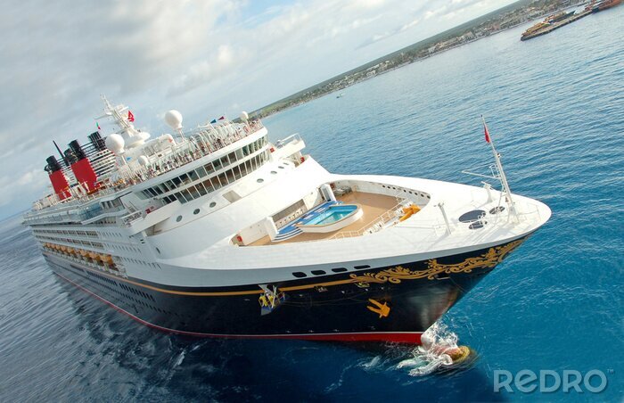 Sticker uniek perspectief van cruiseschip