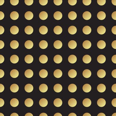 Sticker Universal vector zwart en goud naadloze patroon, tegels.
