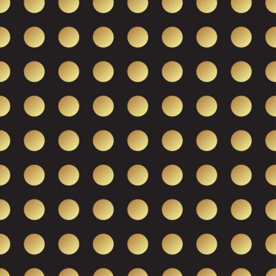 Sticker Universal vector zwart en goud naadloze patroon, tegels.