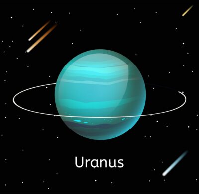 Uranus planeet 3d vector illustration