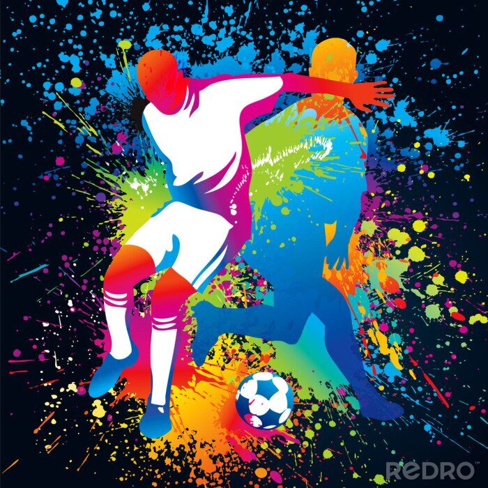 Sticker Vechten om de bal