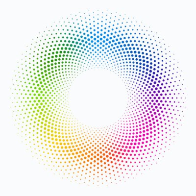 Sticker Vector Achtergrond #Colorful Polka Dot Patroon van de Cirkel