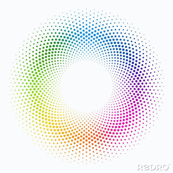 Sticker Vector Achtergrond #Colorful Polka Dot Patroon van de Cirkel