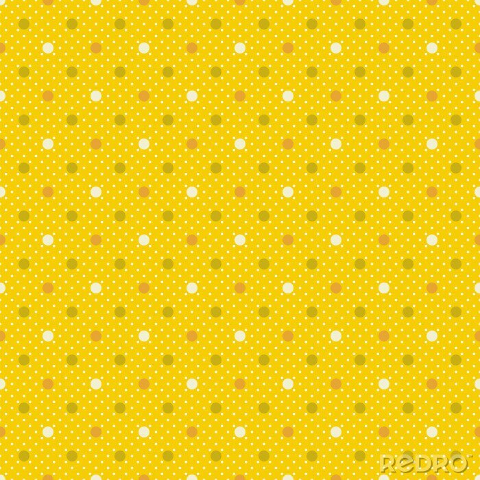 Sticker Vector Background # Patroon van de Stip, Mustard Yellow