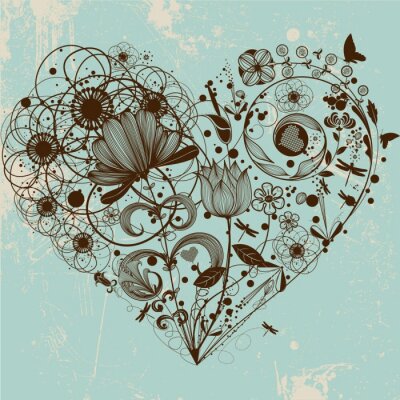 Sticker vector bloem achtergrond