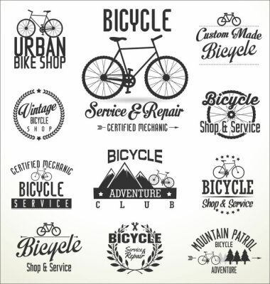 Sticker Vector fiets badges en labels