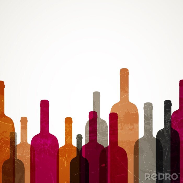 Sticker Vector Illustratie van een abstracte achtergrond Wijn
