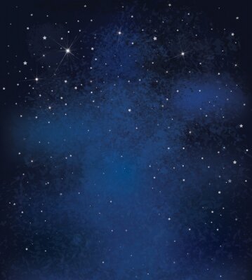 Sticker Vector night starry sky background.