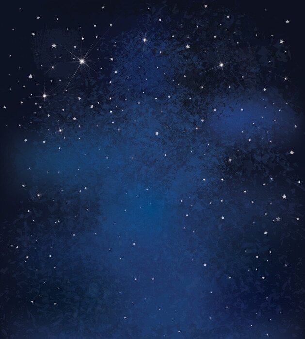 Sticker Vector night starry sky background.