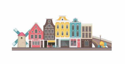 Sticker vector stad Amsterdam