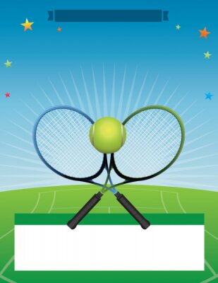Sticker Vector Tennis Tournament illustratie