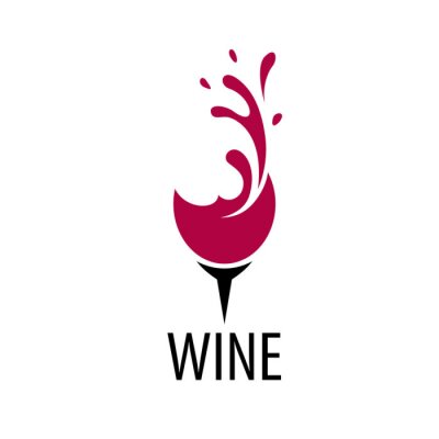 Sticker vector wijn logo