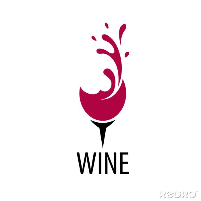 Sticker vector wijn logo