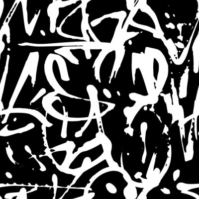 Sticker Vectorgraffiti naadloos patroon met abstracte markeringen