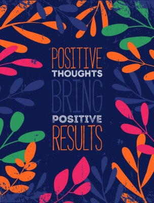 Veelkleurige afbeeldingen over positief denken