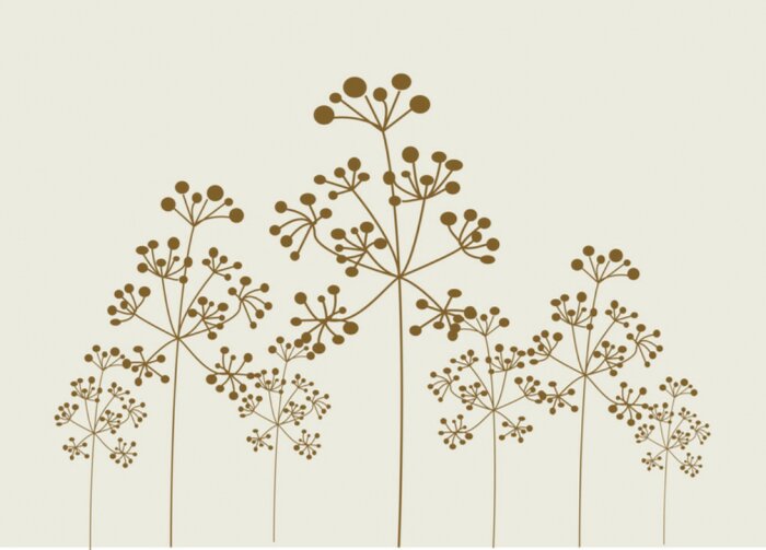 Sticker Veldbloemen op een grijze achtergrond