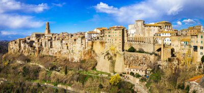 verbazingwekkende Italië serie - panorama van Pitigliano, Toscane