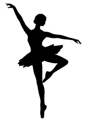 Sticker Verfijnde ballerina