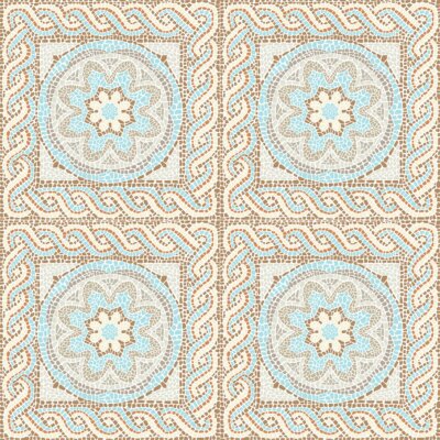 Sticker Vier decoratieve mozaïeken