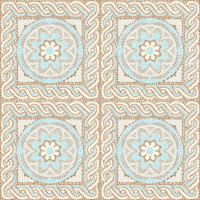 Sticker Vier decoratieve mozaïeken