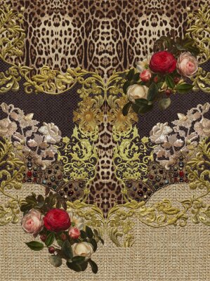 vintage background with floral ornament