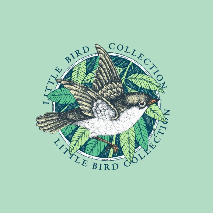 Sticker Vintage bird label