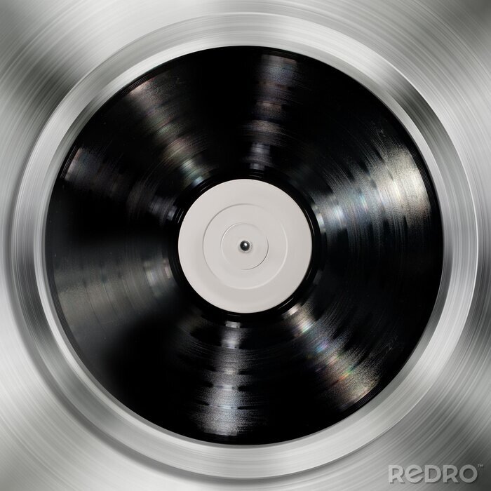 Sticker Vinyl plaat van bovenaf gezien