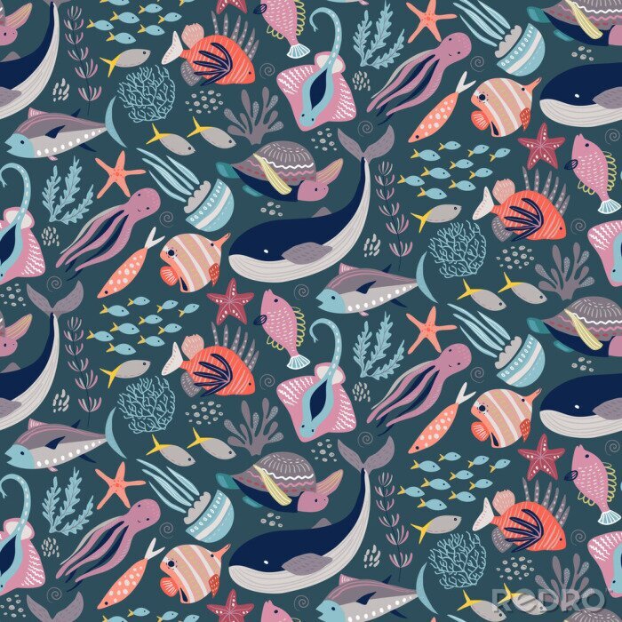 Sticker Vissen en andere zeedieren