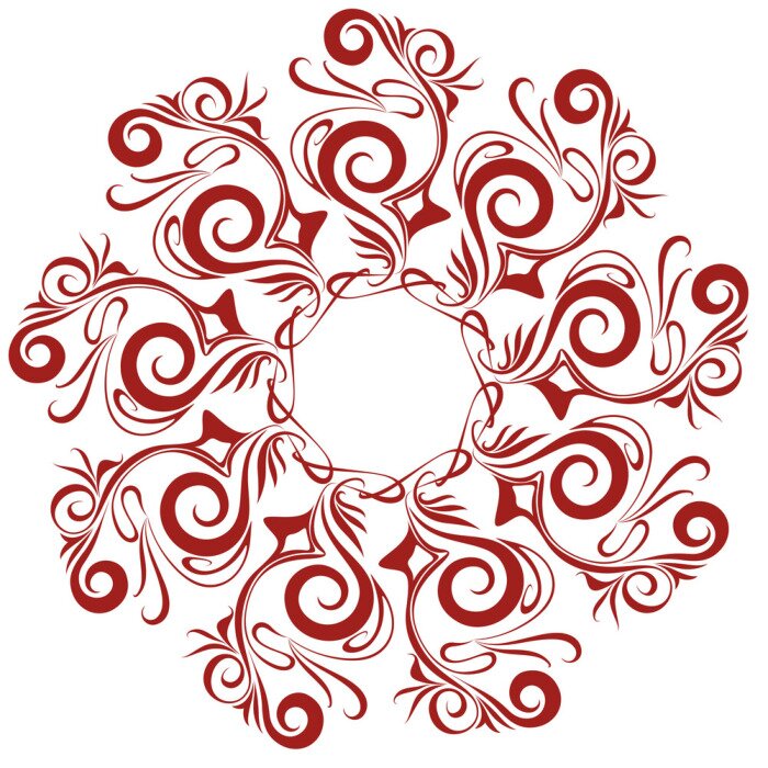 Sticker Vivid Radiant en Curly Rosette Ontwerp