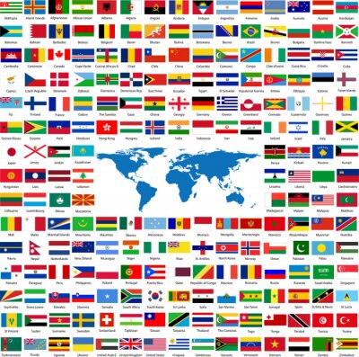 Sticker Vlaggen uit de hele wereld