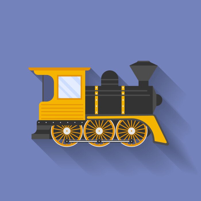 Sticker Vlakke stijl