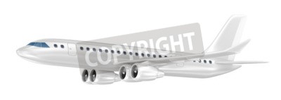 Sticker Vliegtuig geïsoleerd op blauw. Mijn eigen ontwerp