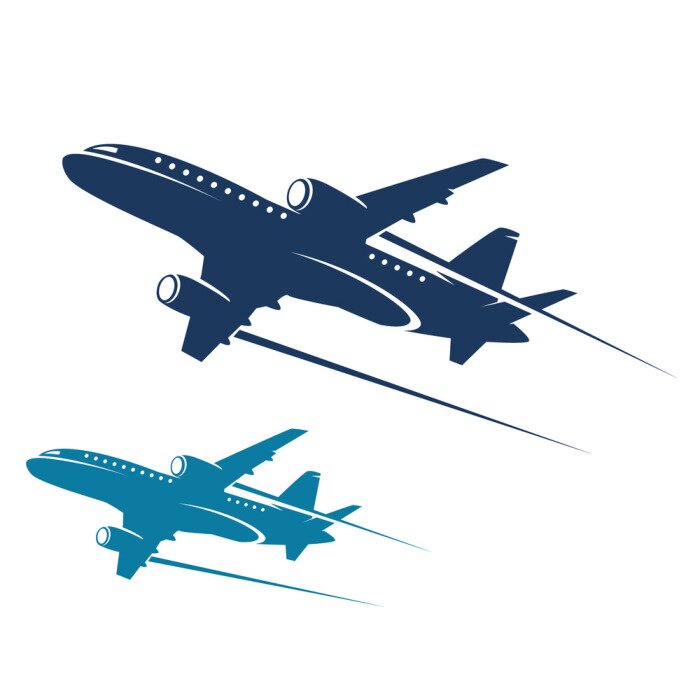 Sticker vliegtuigen abstract