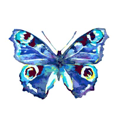 Sticker Vlinder met ogen op zijn vleugels
