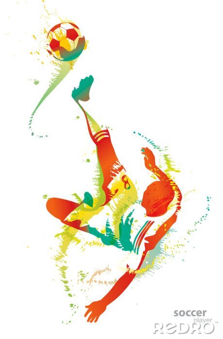 Sticker Voetbal flip