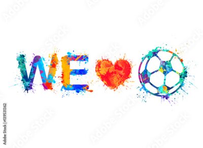 Sticker Voetbal inscriptie