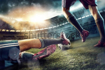 Sticker Voetbalwedstrijd