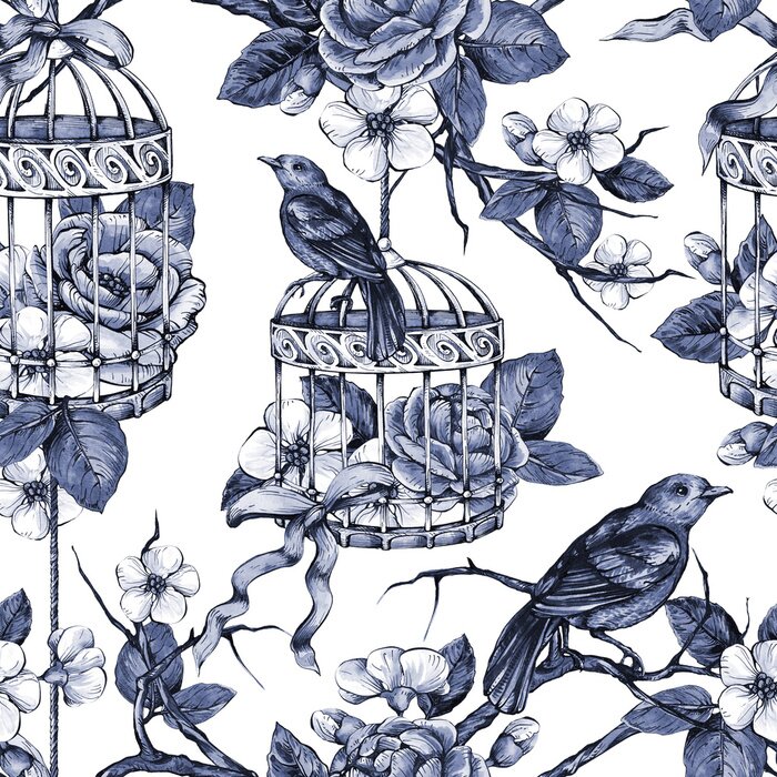 Sticker Vogels in de tuin