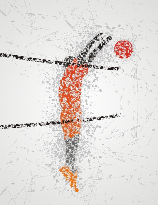 Sticker volleyball speler