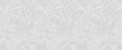 Sticker Voorbeeldkaart van straten in de stad