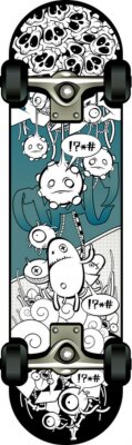 Sticker Vreemde graffiti op skateboard