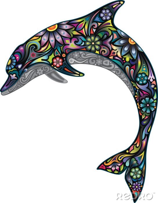 Sticker Vrolijke dolfijn