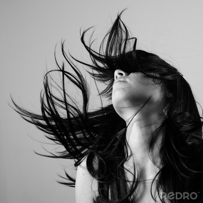 Sticker Vrouw met donker haar