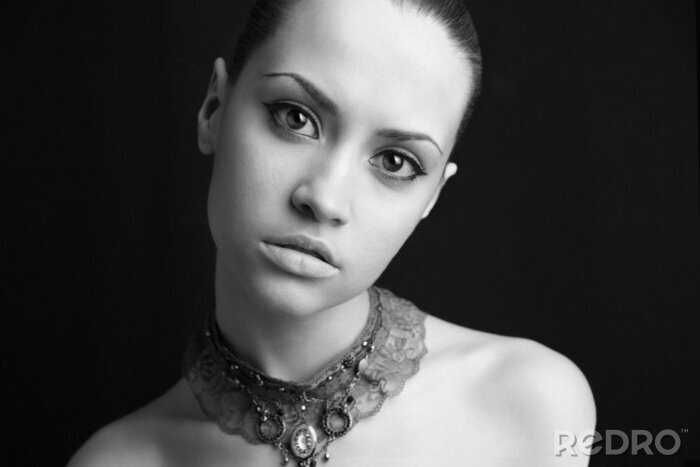 Sticker Vrouw met een halsketting