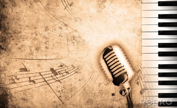 Sticker vuile muziek achtergrond