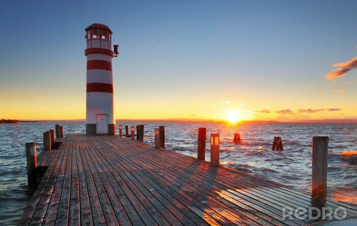 Sticker Vuurtoren bij de pier